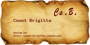 Csont Brigitta névjegykártya